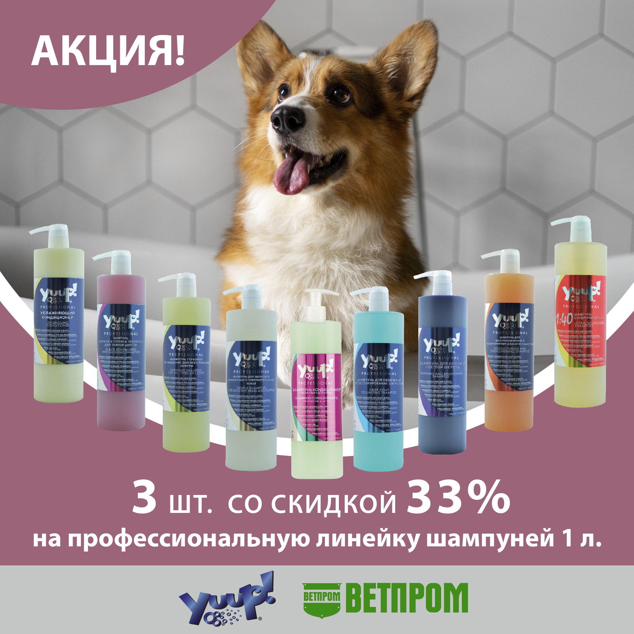 Шампуни из профессиональной линейки Yuup! cо скидкой 33%